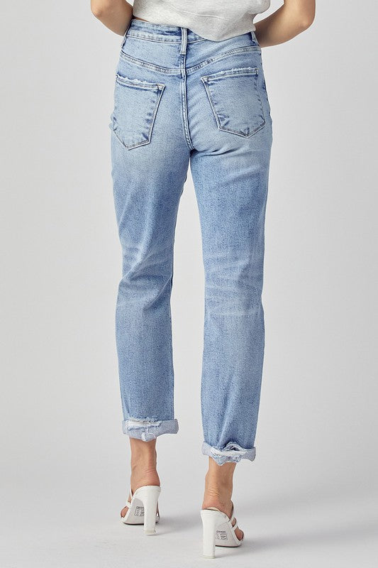 Want You Around - Distressed Boyfriend Jeans