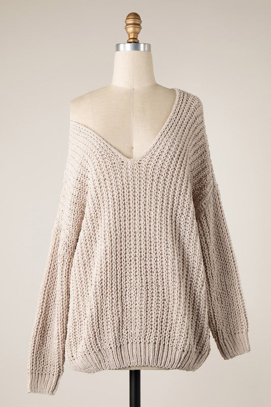 Dress Warm - Oversized Chenille Cable Knit Sweater