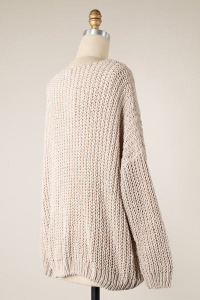 Dress Warm - Oversized Chenille Cable Knit Sweater
