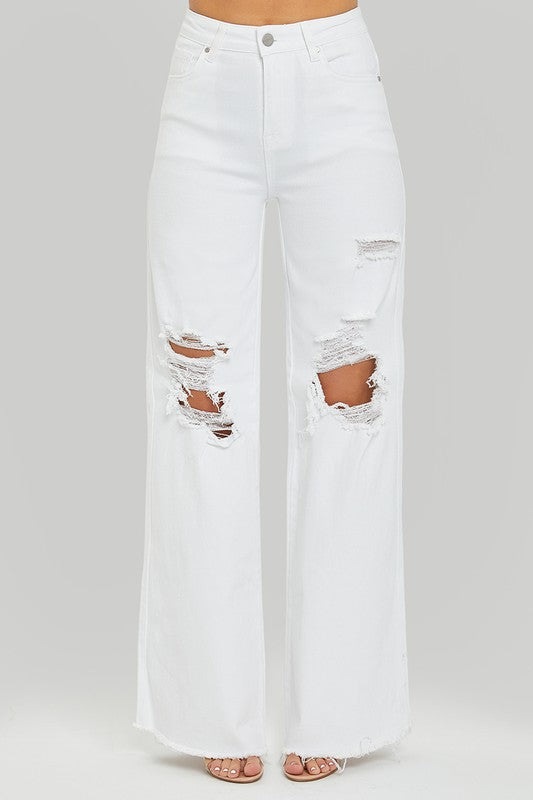 World Of Confidence - High Rise Wide Leg Jeans