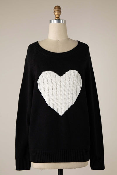 My Heart Is Full - Round Neck Heart Sweater