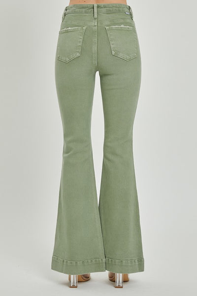 Town Square - High Rise Front Pocket Bell Bottom Pants