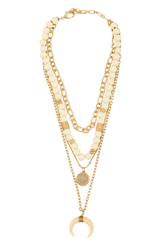 By The Horns - Multi Chain Layered Necklace