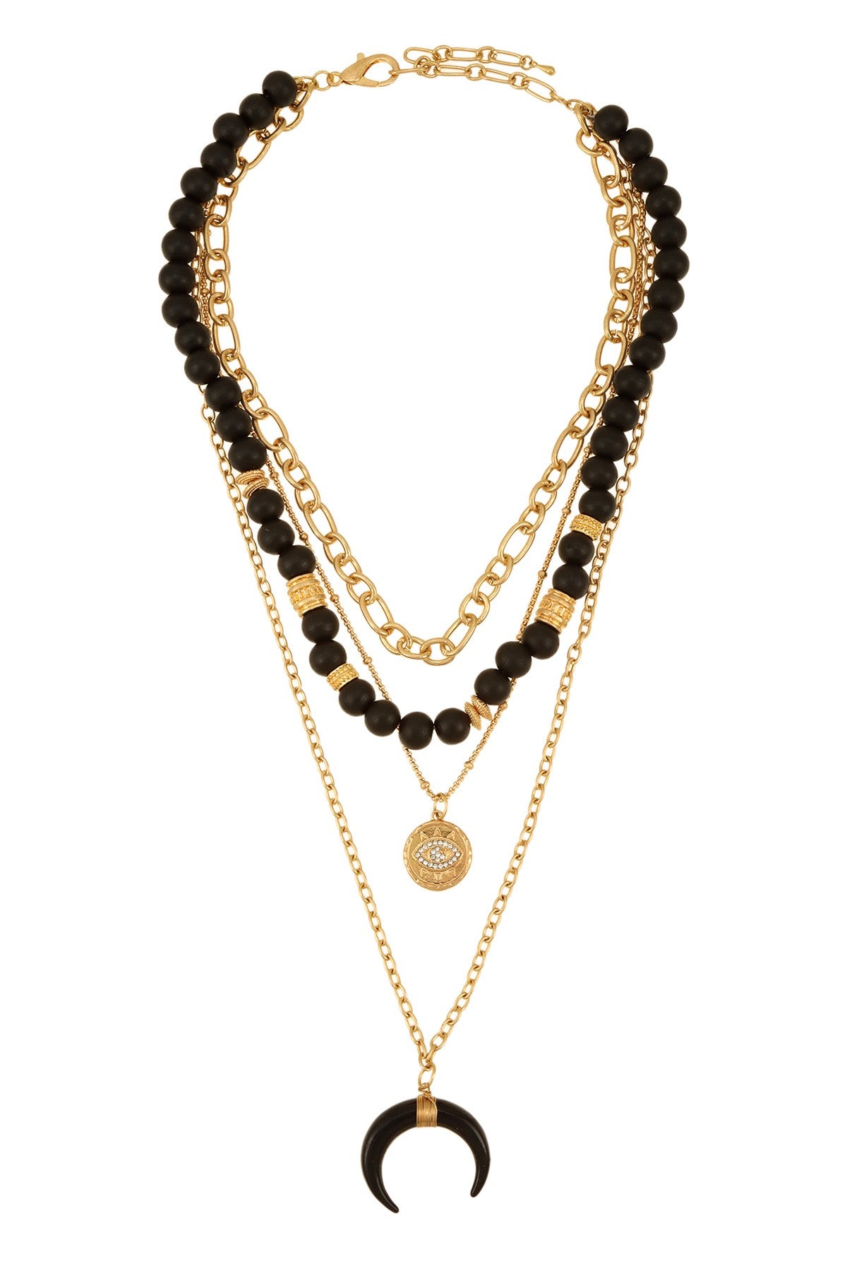 By The Horns - Multi Chain Layered Necklace