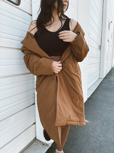 Cold World - Longline Insulated Button Coat