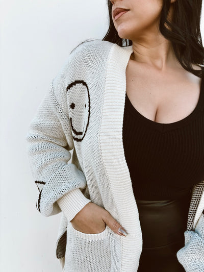 Nothing But Smiles - Smile Face Cardigan