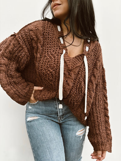Life In Autumn - Hooded Chenille Sweater
