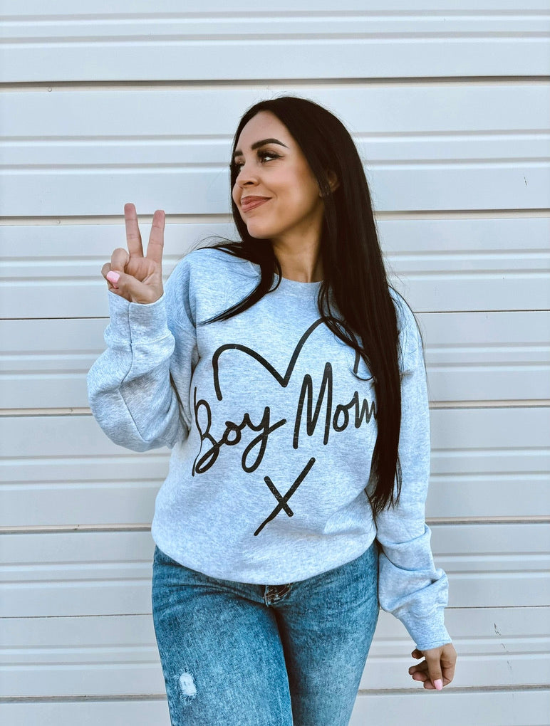 Boy Mom -  Graphic Oversized Sweatshirt
