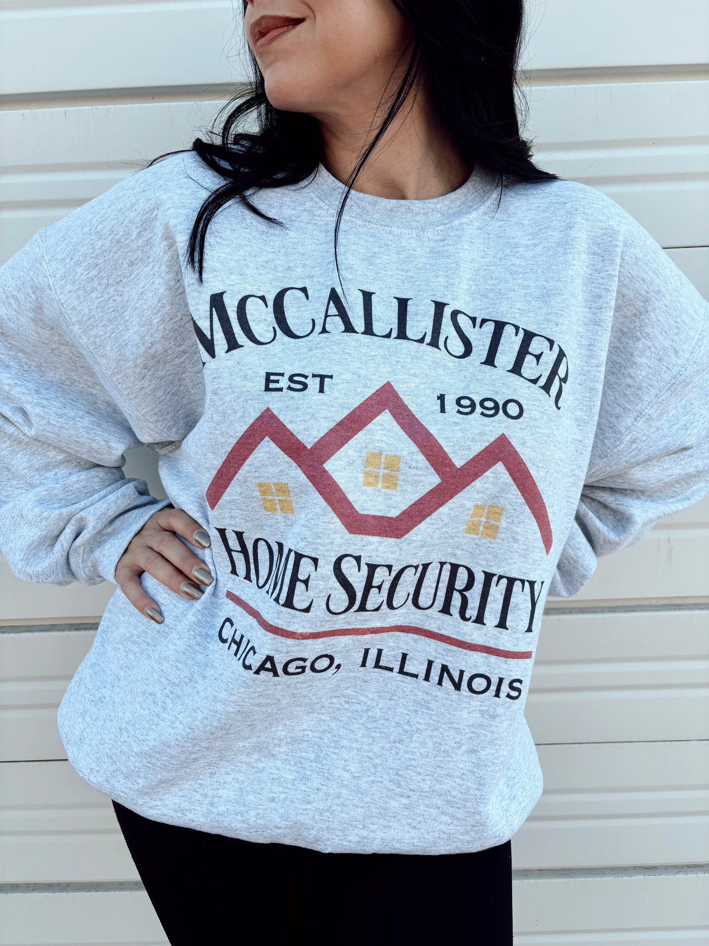 McCallister Home Security - Christmas Graphic Oversized Sweatshirt