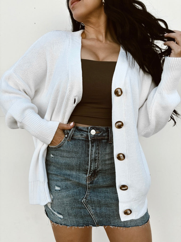 Rush Of Cold - Button Down Knit Cardigan