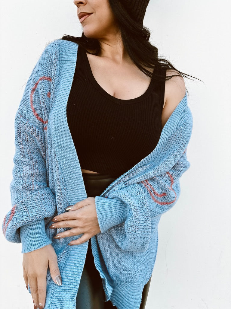Nothing But Smiles - Smile Face Cardigan