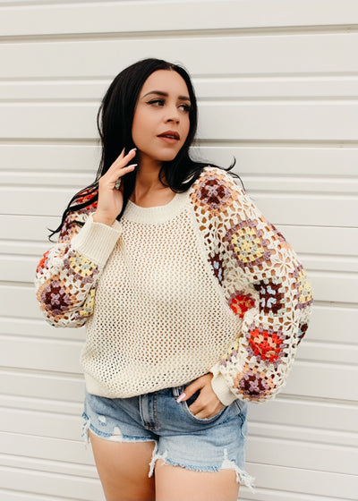 She’s A Dream - Crochet Pullover Sweater