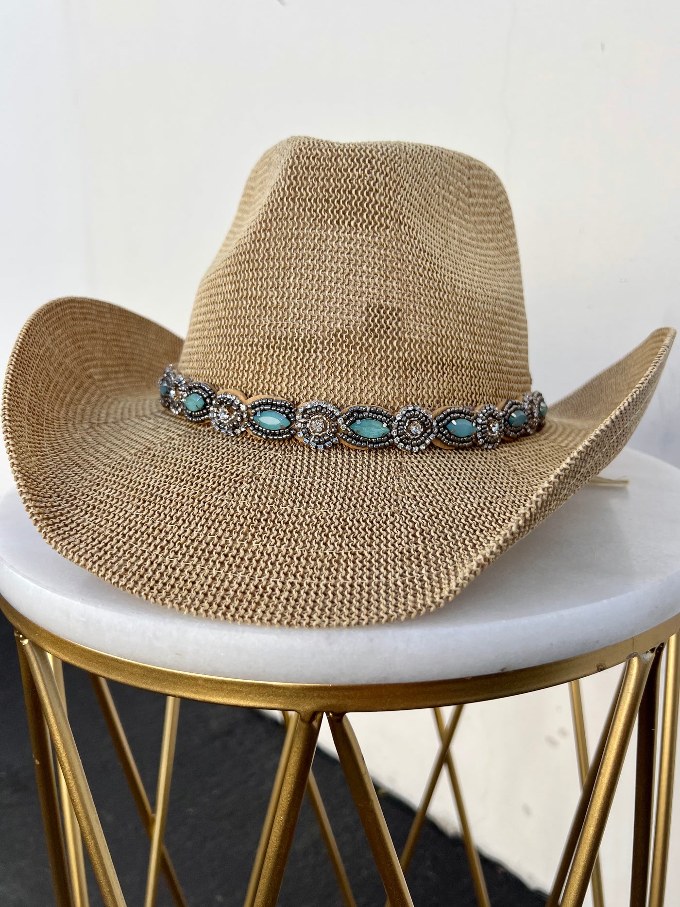 Cowgirl By The Coast - Cowboy Hat with Rhinestone Hat Band