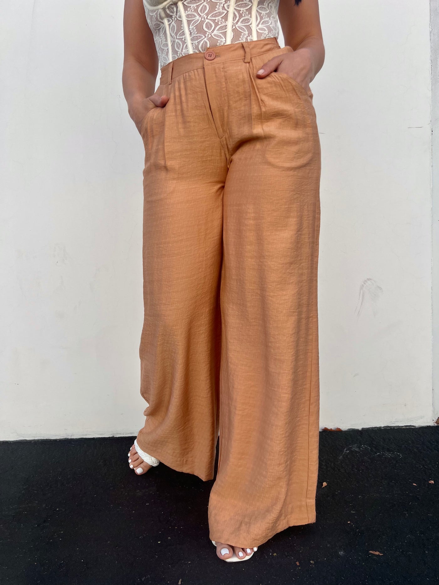 Pier Intentions - Wide Leg Tailored Pants