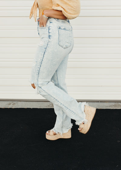 Raging Good Time - High Rise Straight Jeans