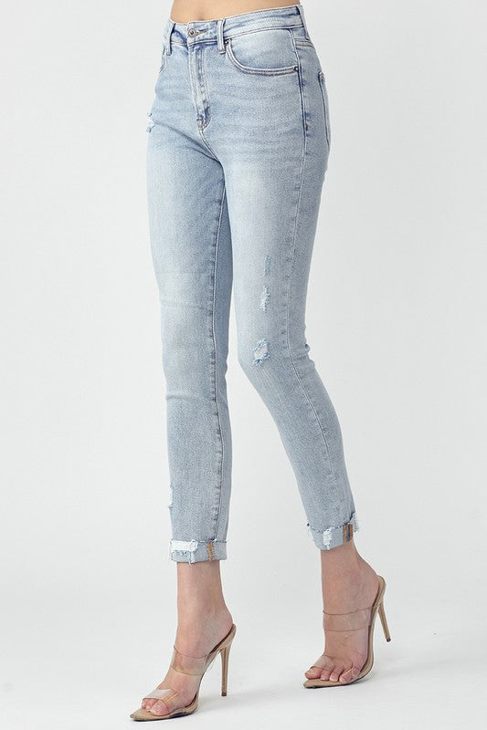 Bombshell - High Rise Cuffed Skinny Jeans