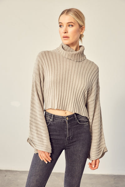 Winter Chic - Turtle Neck Garment Dye Sweater