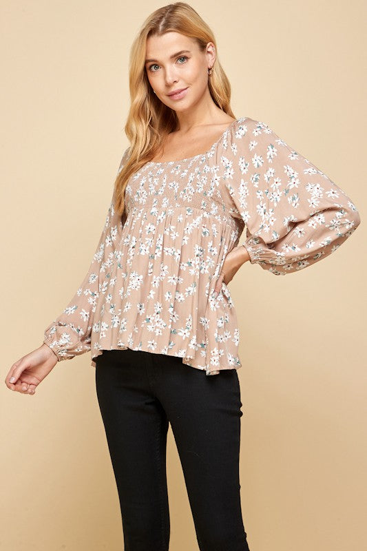 Bloom and Blossom - Floral Babydoll Top
