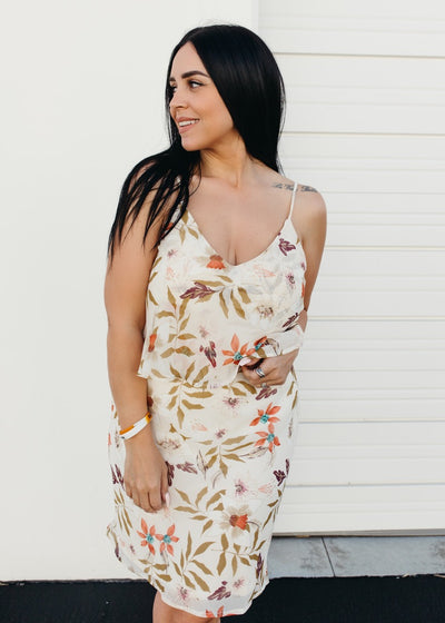 Queen of Serene - Layered Floral Print Dress