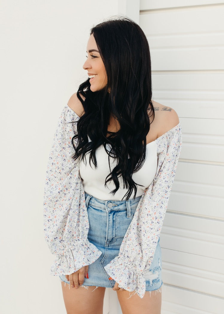 Cheers To You - Off Shoulder Knit Top