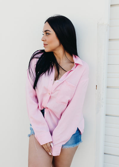 Making Me Blush - Silky Button Up