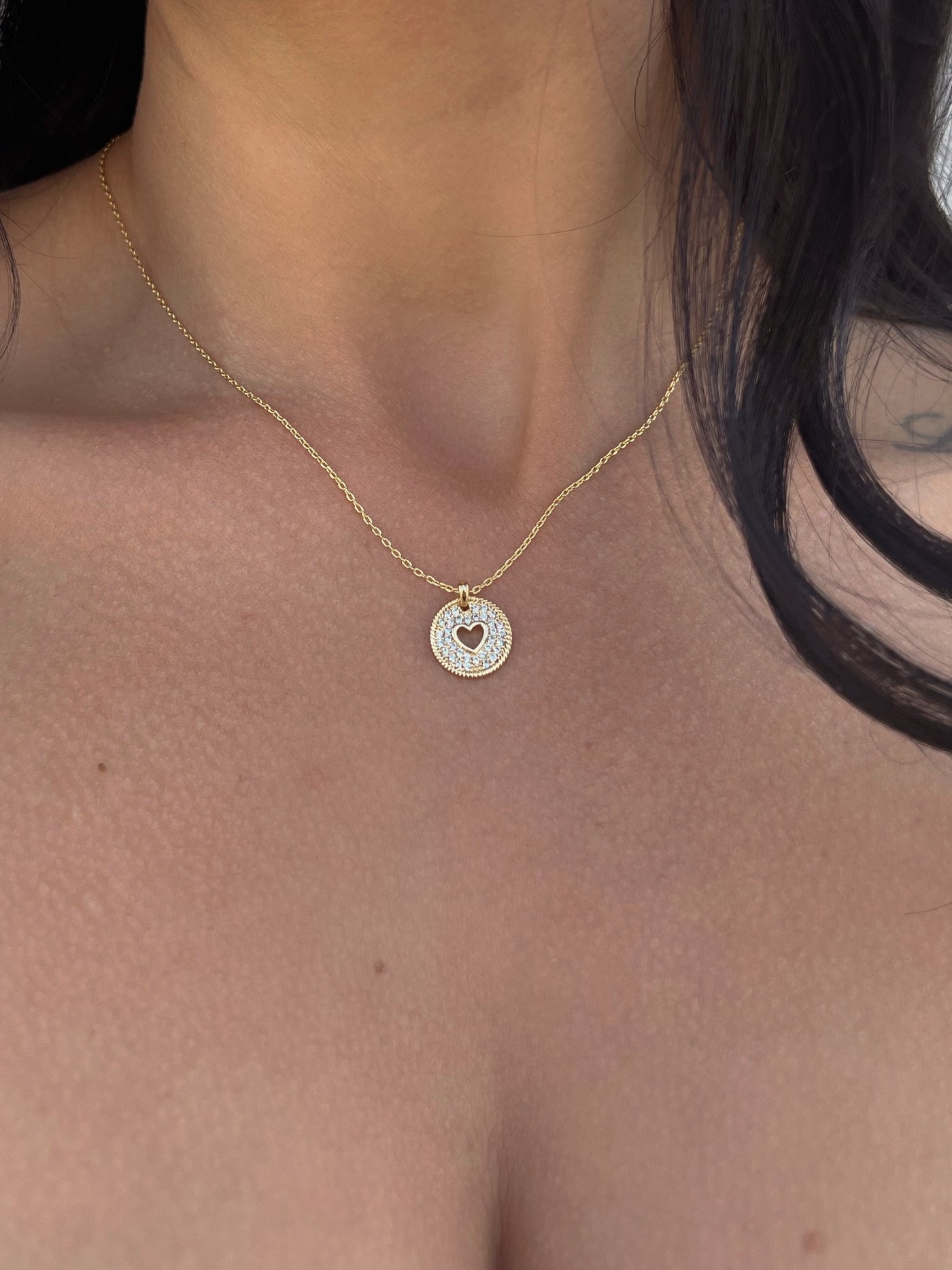 Heart Of Gold - Heart Coin Charm Necklace