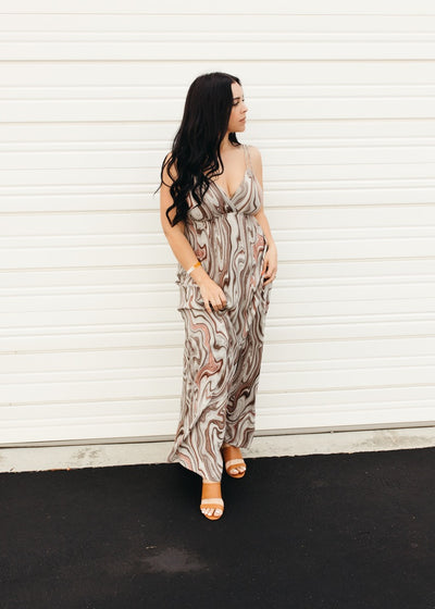 Double The Odds - Double Strap Maxi Dress