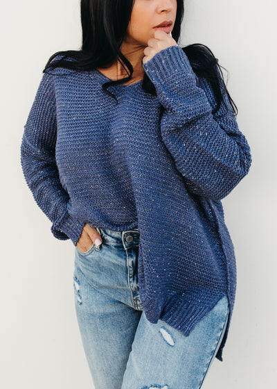 Winter Desires - V-Neck Knit Sweater