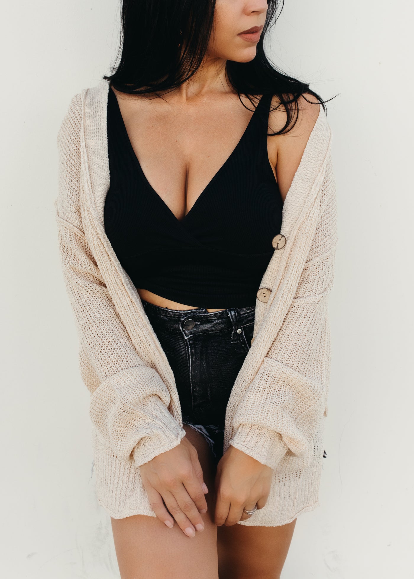 We Belong Together - Button Down Cable Knit Cardigan
