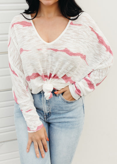 Fight Like A Girl - Striped Print Knit Top