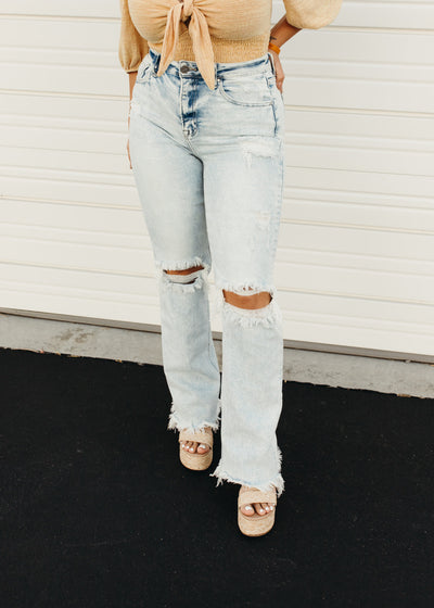 Raging Good Time - High Rise Straight Jeans
