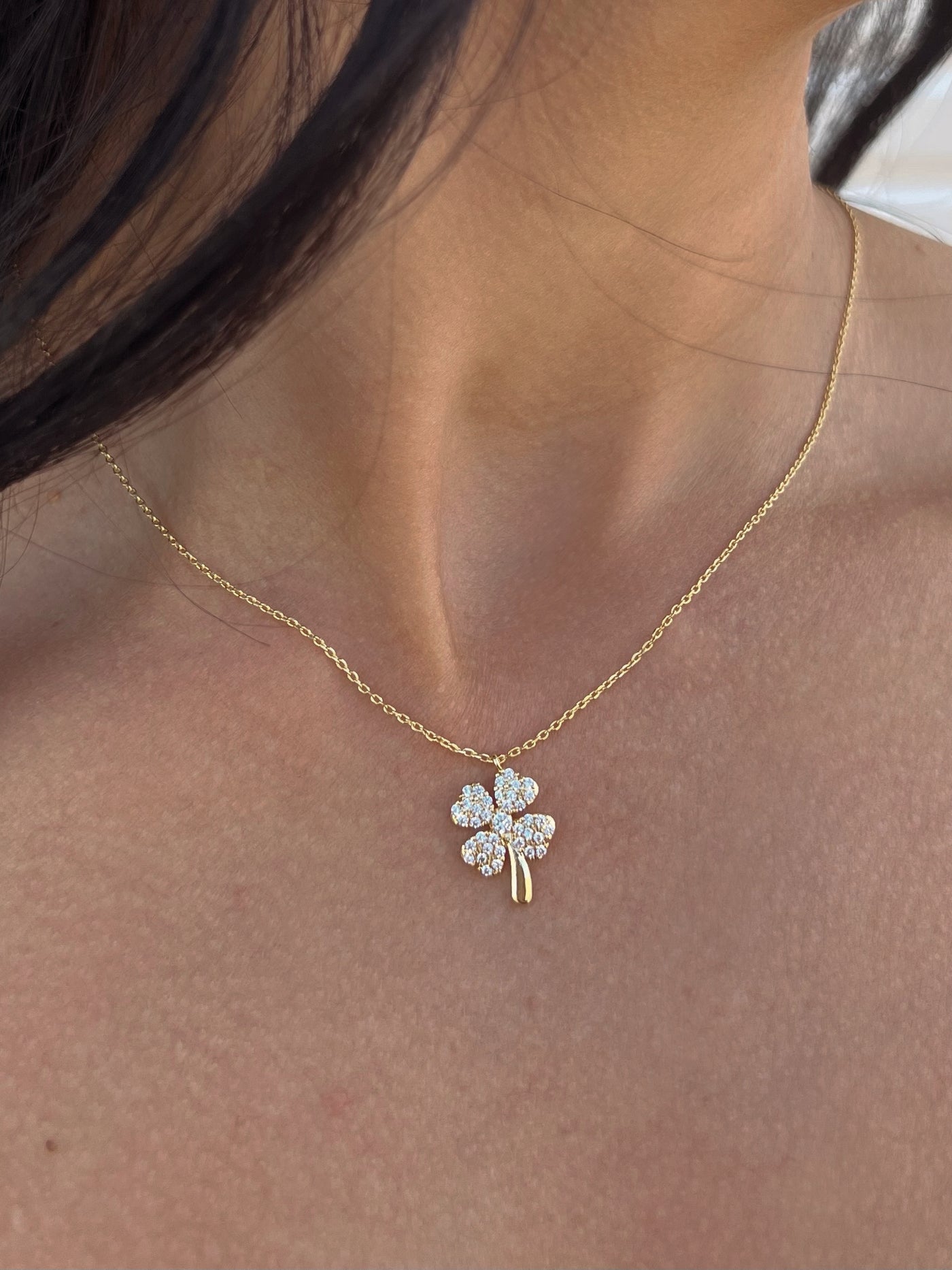 Four Of A Kind - Four Leaf Clover Charm Necklace